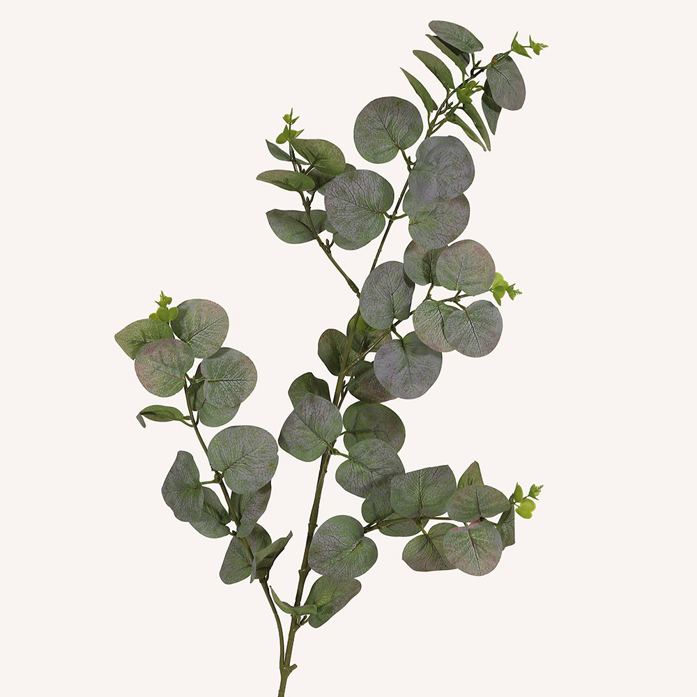 En elegant Eucalyptus snittgrönt, Konstgjord eucalyptus snittgrönt 80 cm hög med naturligt utseende och känsla. Detaljerad utformning med realistiskt bladverk. 3