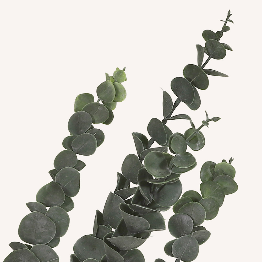 En elegant Eucalyptus snittgrönt , Konstgjord eucalyptus snittgrönt 80 cm hög med naturligt utseende och känsla. Detaljerad utformning med realistiskt bladverk. 1